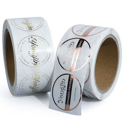 Clear Self Adhesive Food Labeling Stickers Foil Stamped